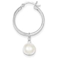 thumbnail image 2 of 925 Sterling Silver 2.5x25mm Hoop Earrings Round Square Tube, 2 of 7