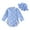 Blue, variant on EnJoCho Baby Girl Long Sleeve Bodysuit Swimsuit 𝖱omper Rash Guard Sun Protection Swimwear Baby Bathing Suit Beach Cover U𝖯F 50+ Quick-Dry