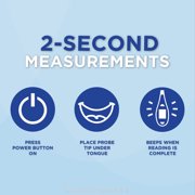 Veridian Digital Thermometer | 2-Second Readout | RATE Rapid Read Technology| Flexible Tip | Hygienic Water-Resistant Easy Cleaning | Storage Case + Instructions Included