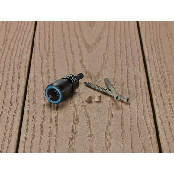 Starborn Star Trim Head Epoxy Coated Carbon Steel Deck Screws & Plugs Kit - Brownstone