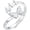 Butterfly-444, variant on Angel Number Ring 925 Sterling Silver Butterfly/Cross Angel Number Rings Adjustable Numerology Jewelry Gifts for Women(Size 7 Adjustable)