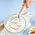 thumbnail image 4 of LShunze Danish Dough Whisk, 13" Stainless Steel Bread Dough Mixer Wooden Handle for Sourdough Making Mixing Whisking Tool, 4 of 7