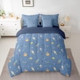 thumbnail image 2 of Homewish Cartoon Outer Space Bedding Comforter Set 7pcs, Astronaut Rocket Planet Queen Bedding Sets, Teens Kids Boys Girls Reversible Queen Sheet Sets, Luxury Bedroom Decor, 2 of 7