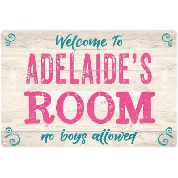 ADELAIDE'S Room Kids Bedroom Sign Gift 8x12 Metal Sign 108120089276