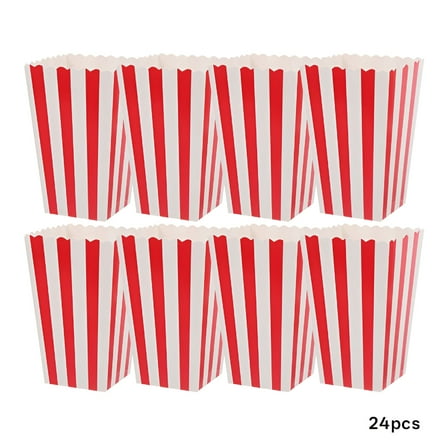 ACDANC 24pcs Theater Popcorn Bucket Party Popcorn Containers Movie Night Supplies