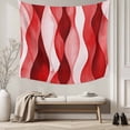 thumbnail image 5 of Red Striped Tapestry for Bedroom Wall Hanging Tapestry, Modern Gradient Geometric Ripple Stripes Ceiling Backdrop Tapestries Poster Blanket Wall Decor for Teens Room Living Room Dorm 51" x 59", 5 of 8