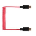 thumbnail image 5 of Cable adaptador de audio JCMOYUTY USB-C en espiral rojo de 50 cm, 5 of 5