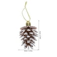 thumbnail image 2 of PTOOTP Set of 6 Easy-to- Light Brown Plastic Christmas Tree Ornaments with Unique Design for Holiday Decor, 2 of 8