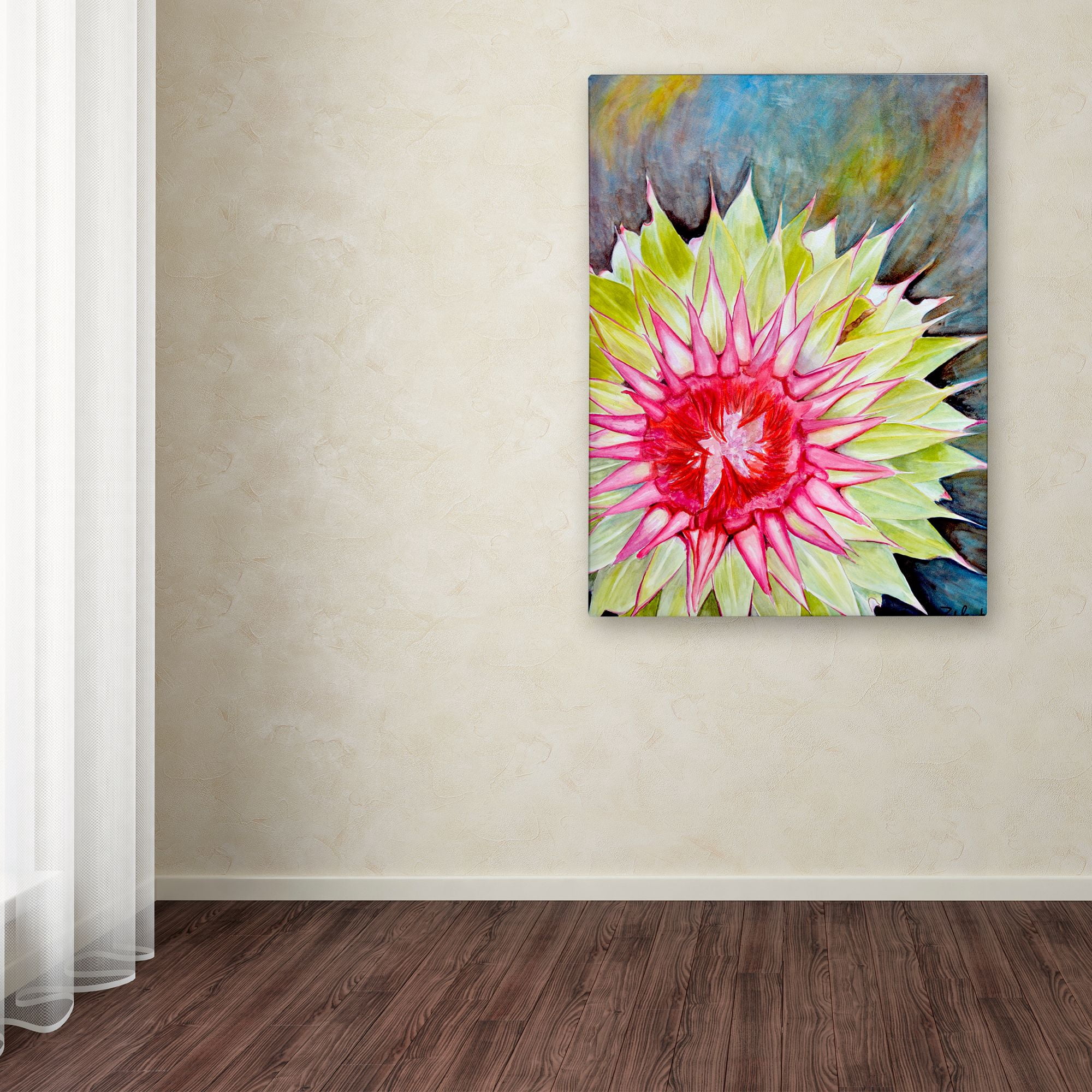 Trademark Fine Art "Thistle" Canvas Art by Jennifer Redstreake