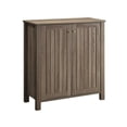 thumbnail image 1 of Coaster Farmhouse Wood Rectangular Shoe Rack with 4-Shelf in Taupe, 1 of 3
