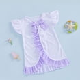 thumbnail image 4 of FASHOFT Baby Girl Swim Cover Up Girl Terry Cloth Bow Bathing Suit Cover Ups for Swimwear Summer Beach Poor Purple, 4 of 5
