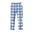 thumbnail image 6 of GrmtClth Mens Plush Warm Pajama Pants Trendy Flannel Fleece Soft Comfy Plaid Night Pants Fall Winter Thermal Fuzzy Pj Pants with Pockets Light Blue XXL, 6 of 6