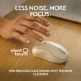 thumbnail image 4 of Logitech M240 Silent Bluetooth Mouse, Wireless, Compact, Portable, Smooth Tracking, 18-Month Battery, Off-white, 4 of 11