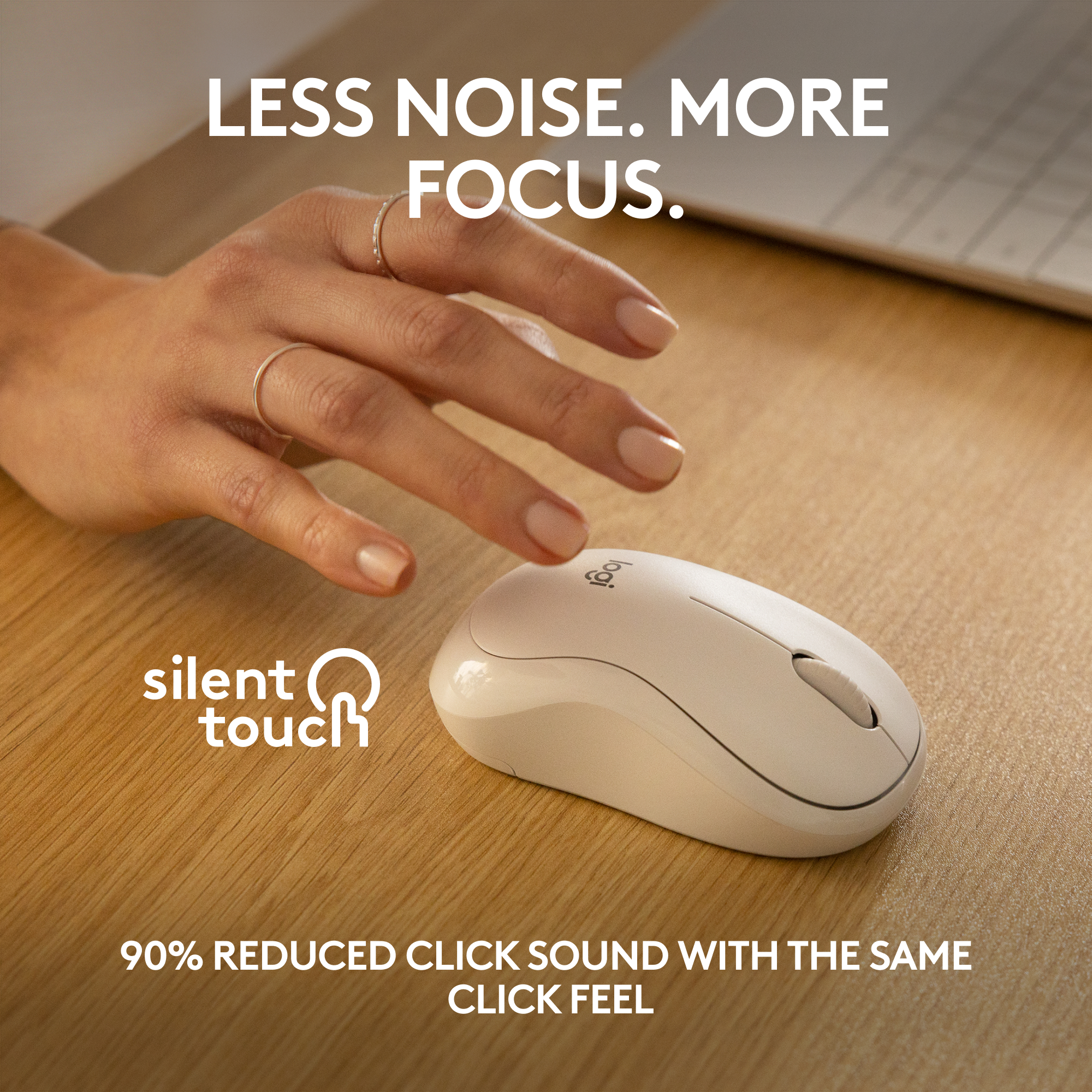 Logitech M240 Silent Bluetooth Mouse, Off-White photo 3