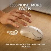 Logitech M240 Silent Bluetooth Mouse, Wireless, Compact, Portable, Smooth Tracking, 18-Month Battery, Off-white