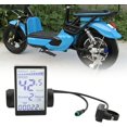 thumbnail image 2 of 5 Pin 24V 36V 48V 60V Electric Bike LCD Display Meter, Waterproof Universal E Scooter M5 Panel Screen Cycling Odometer Bike Computer, Durable Display for 31.8 22.2mm Electric Bikes, 2 of 8