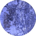 thumbnail image 1 of Ahgly Company Indoor Round Oriental Blue Industrial Area Rugs, 3' Round, 1 of 4