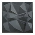 thumbnail image 4 of BalsaCircle 12 Matte Black 20x20" Square 3D Diamond Textured PVC Stick On Wall Panels Party Events Home Decorations, 4 of 8