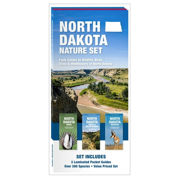Nature Observation North America North Dakota Nature Set: Field Guides to Wildlife, Birds, Trees & Wildflowers of North Dakota, (Paperback)