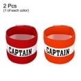 thumbnail image 3 of Captain's Armband, Elastic Arm Band for Soccer Team Training, Orange Red 2 Pack, 3 of 7