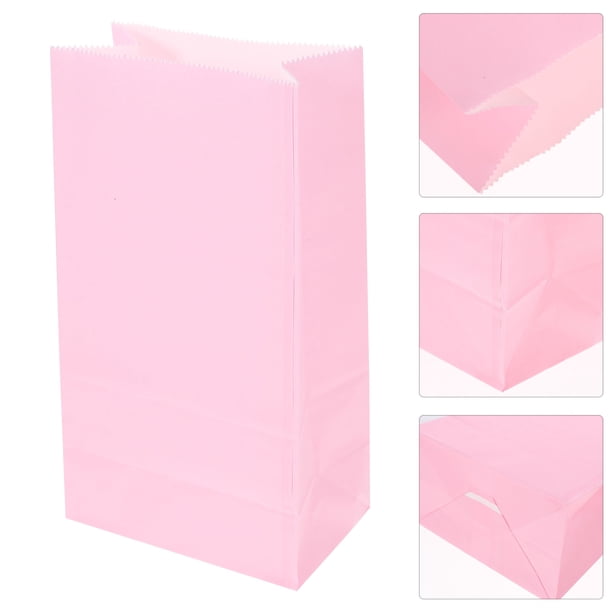 unbranded 20Ud Bolsas De Papel Rosa Para Fiestas Elegante Y Multiusos Para Regalos Y Almacenamiento