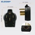 thumbnail image 5 of ELEGRP NEMA 14-30P & NEMA 14-50P Plug, 4 Prong Dryer/Range Oven Stove Angle Plug, Straight Blade Heavy Duty, 30 Amp 50 Amp 125/250V, Industrial Grade, Grounding, 3 Pole 4 Wire, UL Listed, 5 of 8
