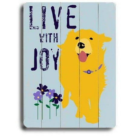 Bless America Golden Retriever - ArteHouse Decorative Wood Sign