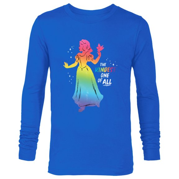 Disney Princess Snow White Rainbow The Kindest One of All- Long Sleeve T-Shirt for Men - Customized-Navy
