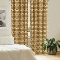 thumbnail image 2 of Ambesonne Safari Window Curtains, Pattern of Animal Paws Spots, Each 28" W x 63" L, Dark Brown Sand Brown, 2 of 4