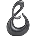 thumbnail image 5 of 7" x 12" Dark Gray Aluminum Metal Swirl Abstract Sculpture, by DecMode, 5 of 9