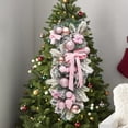 thumbnail image 6 of yotijay Christmas Stairway Swag Teardrop Swag Wreath with Lights Xmas Decorative Crafts Pink, 6 of 9