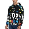 thumbnail image 3 of Naloa I Love With Autism To The Moon And Back Men's Casual Hooded Collar Drawstring Hoodies Pullover Sweatshirts Casual Long Sleeve Shirts-3X-Large, 3 of 7