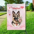 thumbnail image 3 of Happy Valentine's Day German Shepherd holding flowers Garden Flag 12x18in Double Sided Alsatian Dog Lover Gifts Outdoor Decor - 3005, 3 of 5