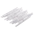 thumbnail image 2 of Modket TDH446AL White Calacatta Marble Stone Aluminum Metallic Metal Mosaic Tile Wall Backsplash, 2 of 5