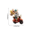 thumbnail image 3 of AURIGATE Easter Acrylic Flat Hanging Ornament, Bunny Riding Horse/Motorcycle Design, Festive Decor for Home Party Tree, 3 of 7