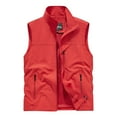 thumbnail image 2 of Kctiaxy Mens Vests Outerwear Utility Sleeveless Standing Collar Sports Vest Solid Color Outdoor Lightweight Work Cargo Vest Jacket with Multiple Pockets, 2 of 4
