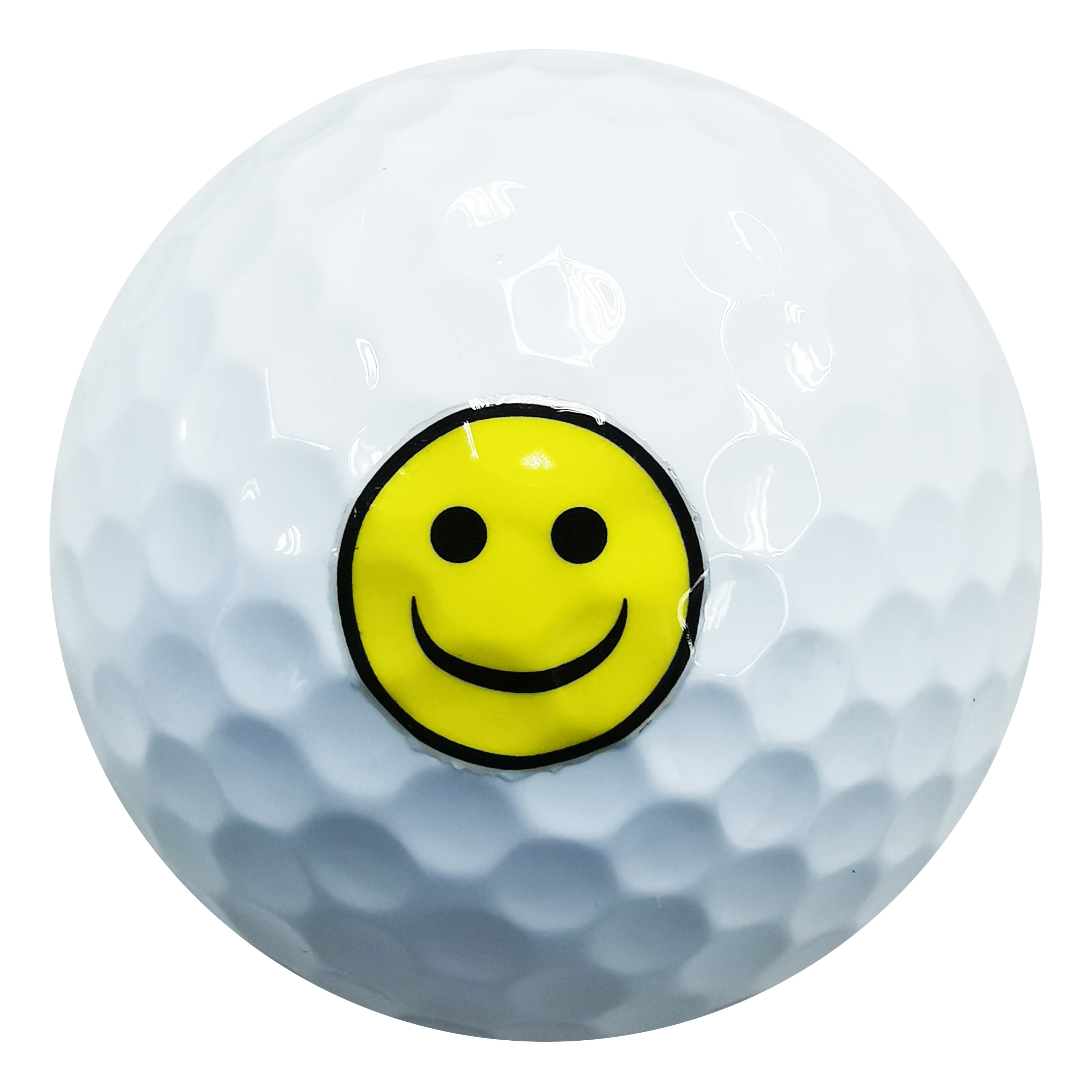 Mulligan Smiley Yellow Golf Ball Sticker Markers 32 Pack
