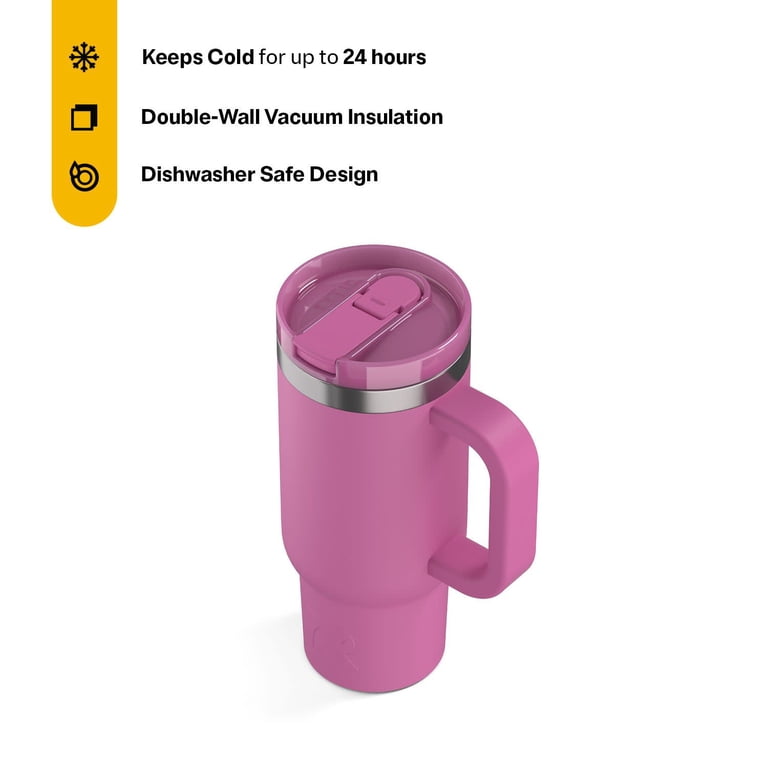 theredthread セットピンク RTIC 16 oz Ceramic Lined Road Trip Tumbler with Handle and Leak