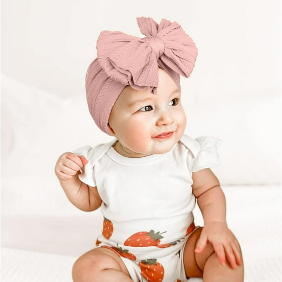 Stretchy Nylon Baby Headbands with Bows for and Toddlers - Ideal Accessory for Girls