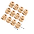 thumbnail image 2 of WEUVEB 60pcs Carbon Steel Thread Inserts Brass Threaded Wood Inserts For Craftsmen And Engineers, 2 of 6