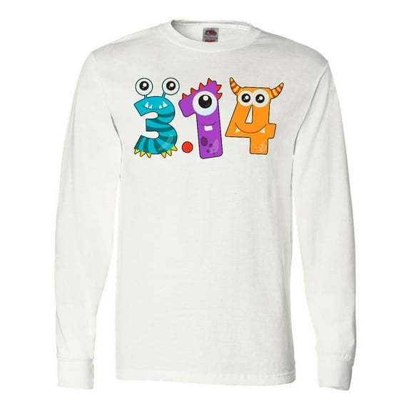 Inktastic Monsters Like Pi- Pi Day numbers Long Sleeve T-Shirt