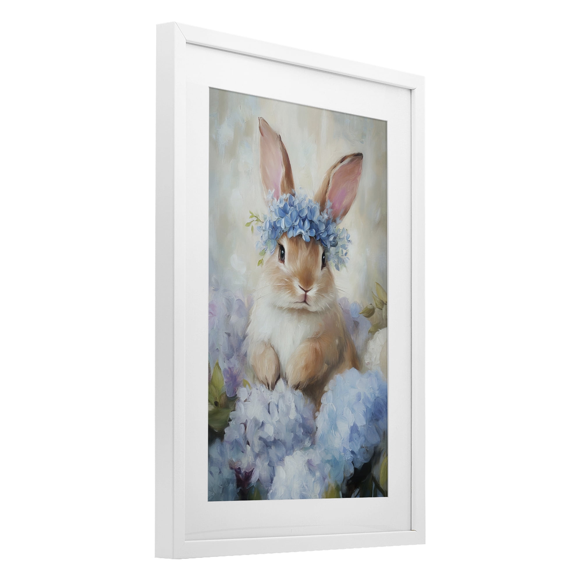 Stupell Industries Bunny In The Blossoms White Framed Print Under Glass, design by Tina LeCour