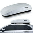 thumbnail image 4 of 13 FT ³ White Cargo Box, Hard Shell ABS Roof Cargo Carrier with Security Key, 56"x 30"x 13.7", 4 of 13