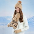 thumbnail image 7 of Winter Hat Scarf and Touch Screen Gloves 3-Piece Set, Cold Weather Knit Fleece Lined Warm Sets, 7 of 7