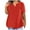 Red, variant on Women's V-neck Solid Color Oversized T-shirt Top Chiffon Blouse Short Sleeve Split V Neck Floral Casual Summer Dressy Work Tops,Green,L