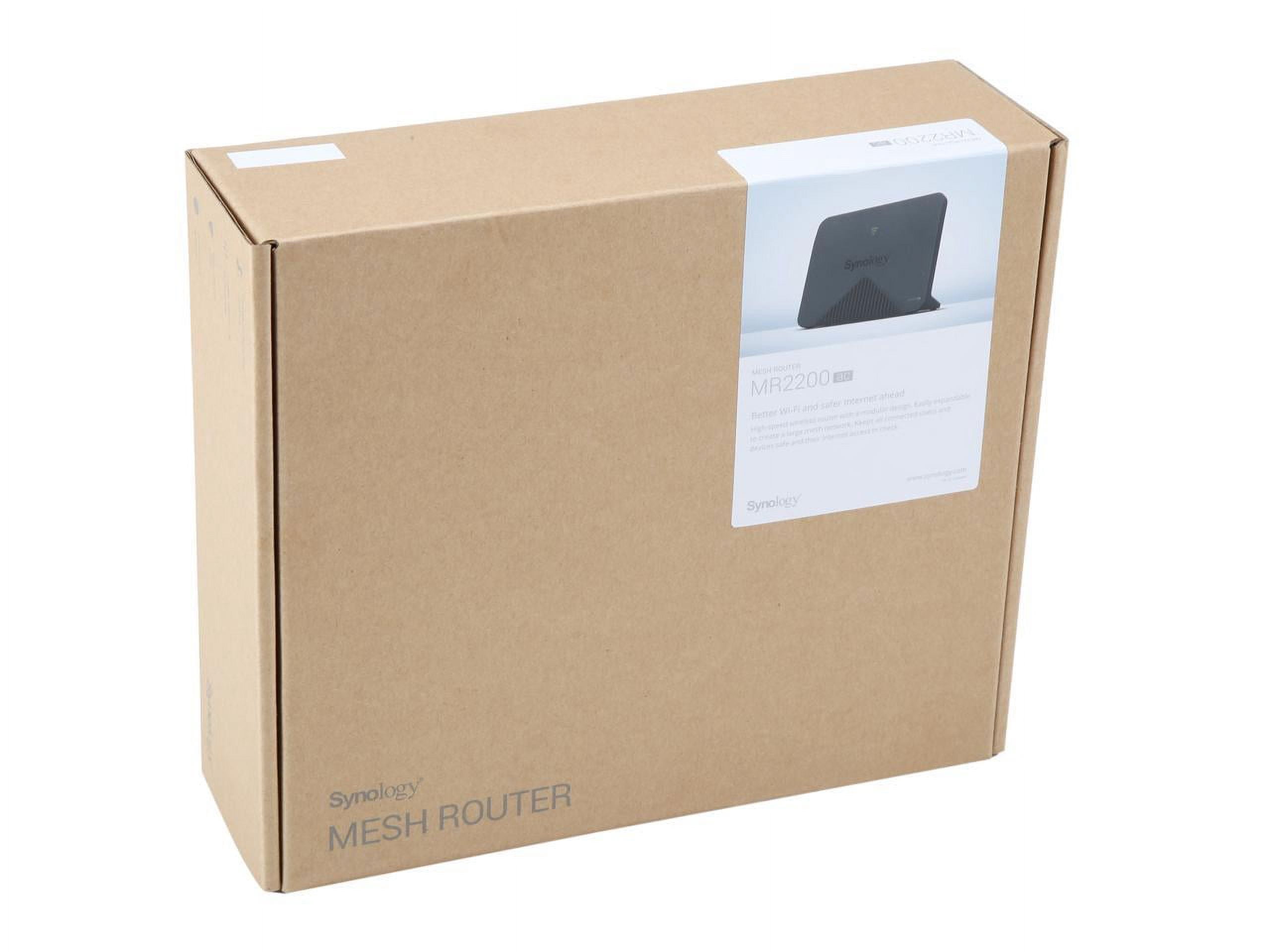 Synology Wireless Tri-Band Mesh Router, Black, Black