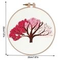 thumbnail image 2 of Wosthever 1 Uds Kit de bordado aro DIY flores plantas patrón Bastidor Para Bordar punto de cruz punzón aguja Kit Borduurpakket Kruissteek Decoración Árbol de los sueños, 2 of 6