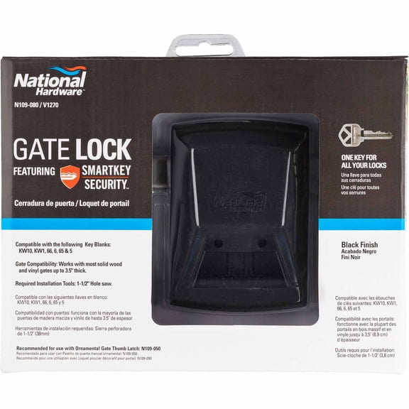 V1270 SmartKey Gate Lock - Black