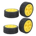 thumbnail image 3 of RC Tyre, Uneven Texture RC Flat Wheel Plastic  For Car Upgrade Yellow, 3 of 8