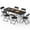 Black Table&Black Chairs, variant on OROFULL 6FT Folding Table Set with 6 Chairs, Plastic Portable Dining Table for Party Camping Backyard Events Picnic,White